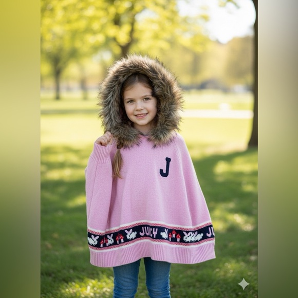 Juicy Couture Other - ✨ Justice courture hooded Poncho – Size 6/7 ✨